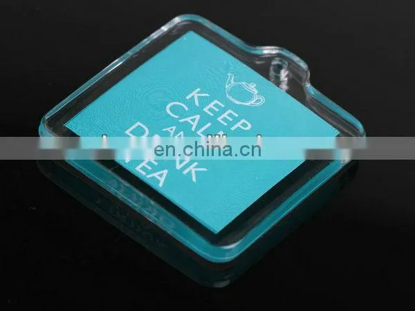 RECTANGLE CLEAR ACRYLIC KEYCHAIN
