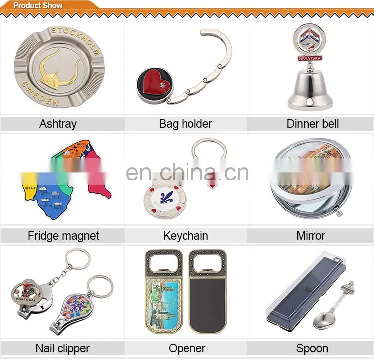 2016 top quality personalized Souvenir spinning Keychain