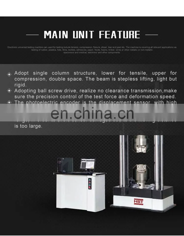WDW-500E/600E 500kn 600kn universal tensile strength testing machine CE APPROVED
