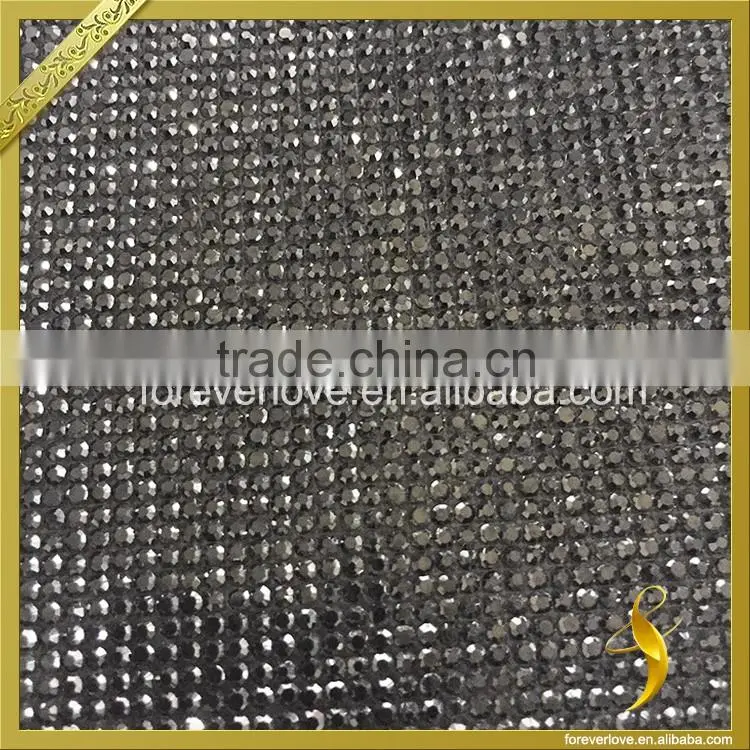 Fancy crystal beads wedding table decorations hotfix rhinestone mesh FRM-205