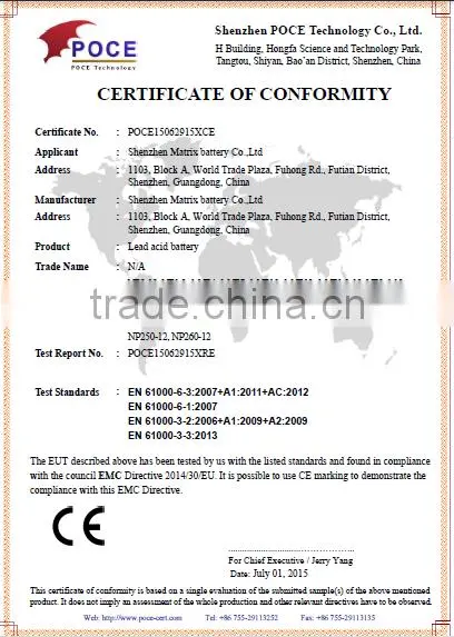 agm battery 12v 36AH Car batteries