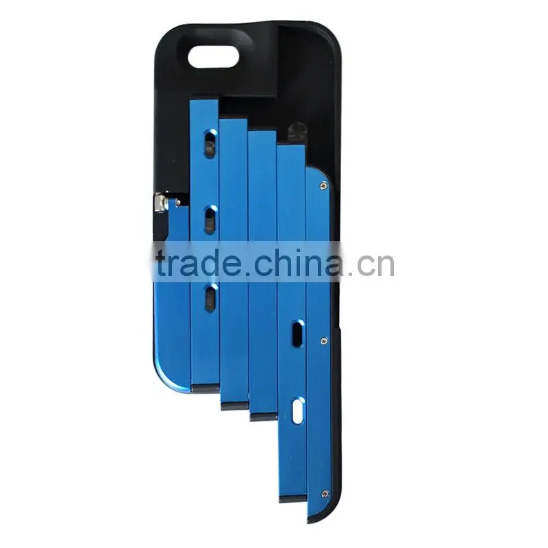 2016 New design multifunctional self-stick with LED light for iPhone 6s case /Aluminum adjustable mobile phone case for iPhone 6
