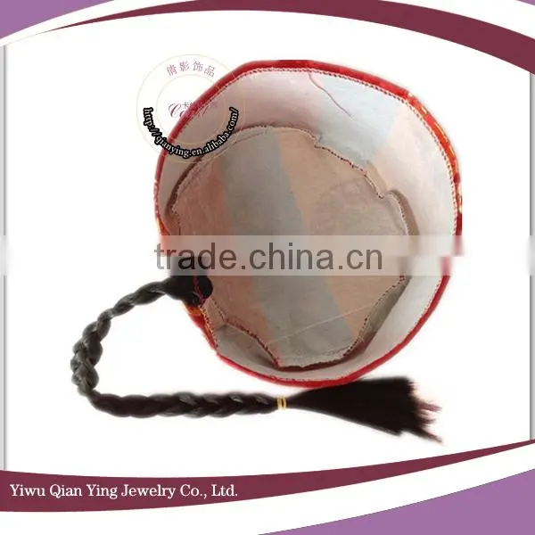 china red cotton wig caps