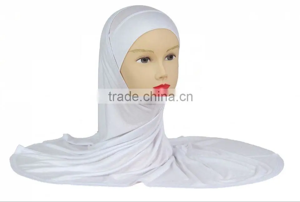 Newest high quality ISLAMIC HIJAB al amira 2pcs solid color softy mercerized cotton MUSLIM HIJAB