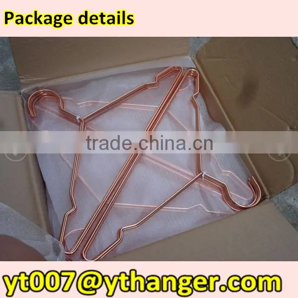 Luxury metal wire hanger copper hanger for disply