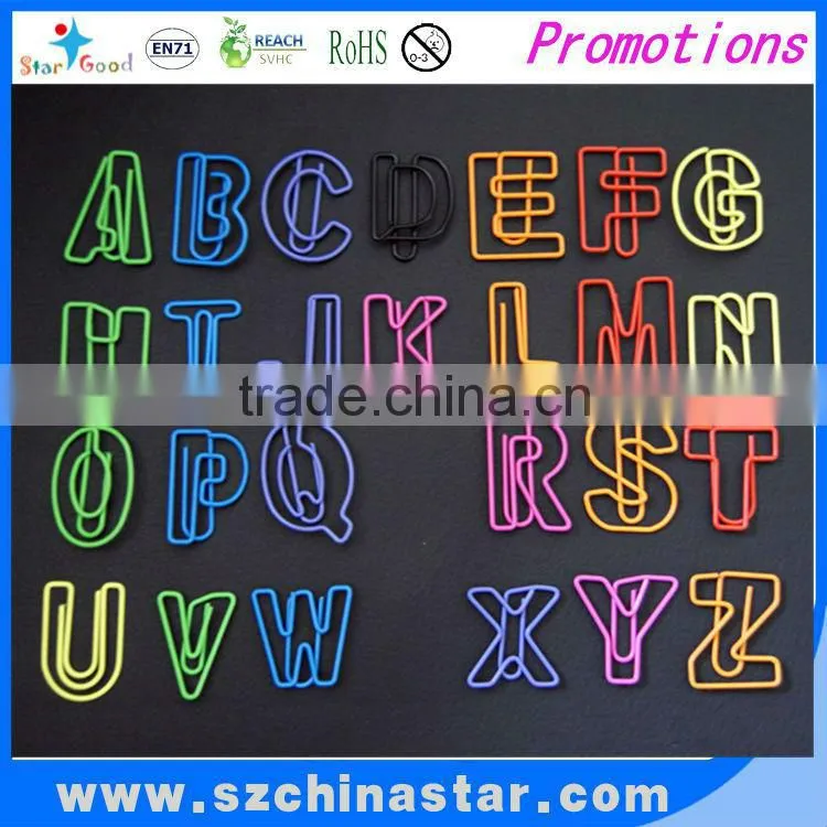 Metal Material paper clip shaped letter