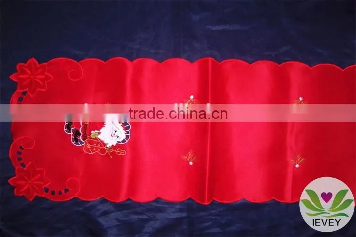 New arrival high quality table cloth embroidered table cloth wedding tablecloth christmas design fabric tablecloth