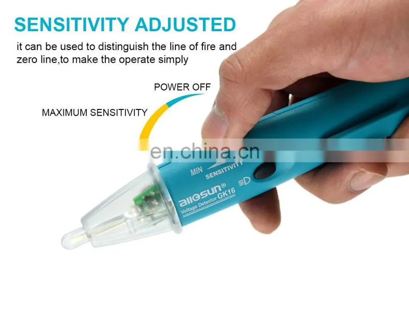 ALL SUN GK16 AC pen Non Contact Voltage Detect 50Hz-400Hz AC 5V-1000V Adjustable Sensitivity
