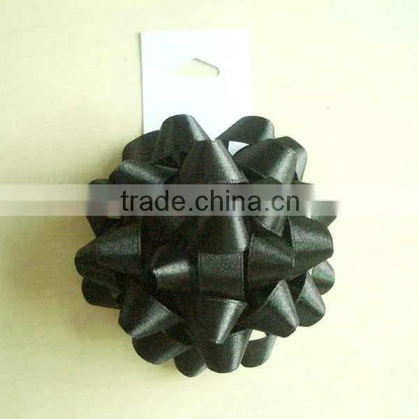 Giant Confetti Bow - Silver Color in 230m dia with 25mm wide ribbon and 30loops, on Full colors Printing Backing Board