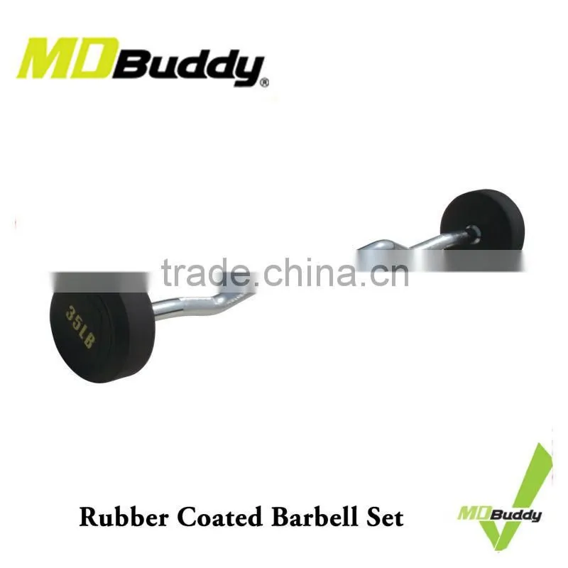 EZ curl rubber barbell
