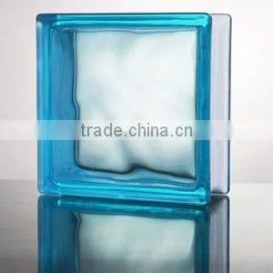 For house decorative beautiful blue glass brick