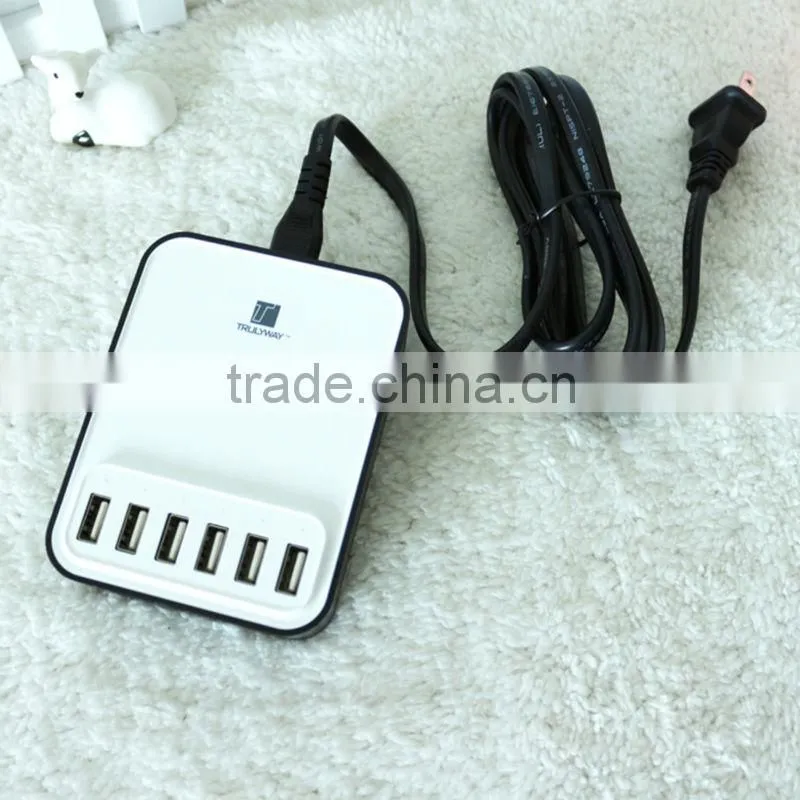 Hot sale portable 6 ports USB Charger with 40W(5V/8A) from Trulyway