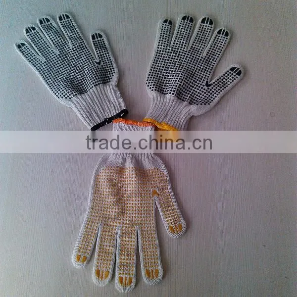 cheap pvc dotted knit gardening work gloves work glove en388