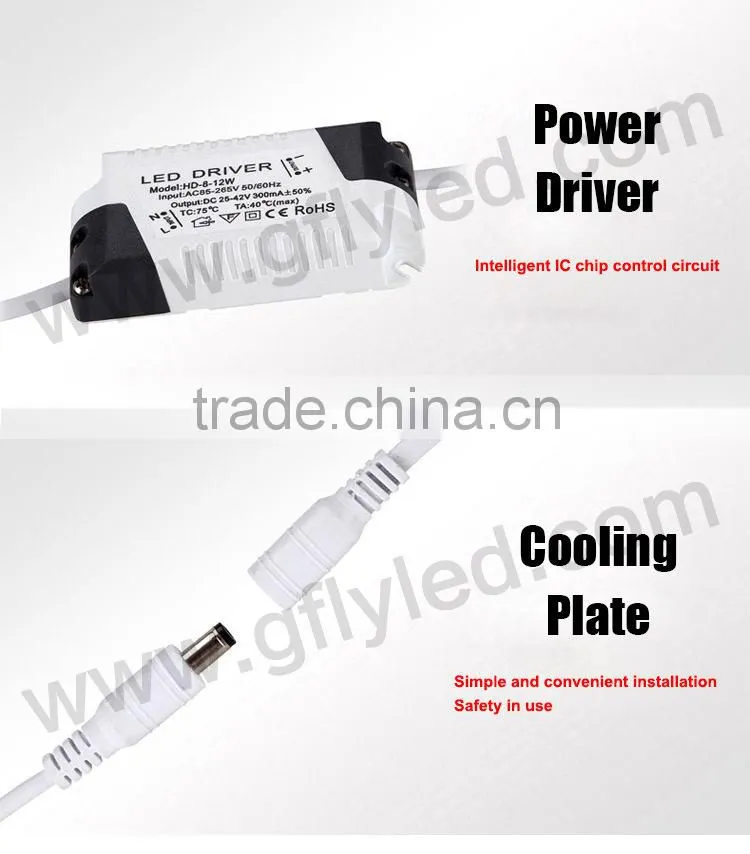 2016 CE Rohs SMD recessed round led panel light 6W/9W/12W/15W/18w/24W led downlight