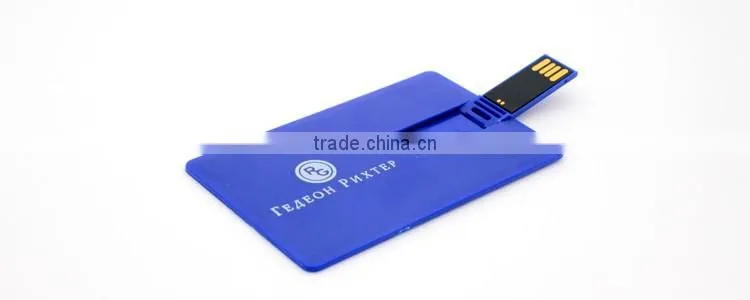 Cheapest 2gb 4gb 8gb 16gb Blue Cerdit Card USB Flash Stick For Electronic Gifts