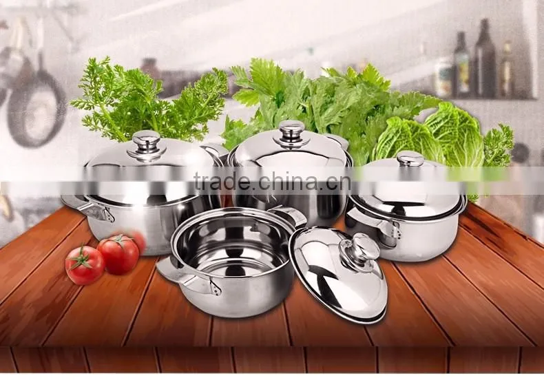 hot sale stainless steel kitchen appliance cooking pot set/ soup & stock pots type
