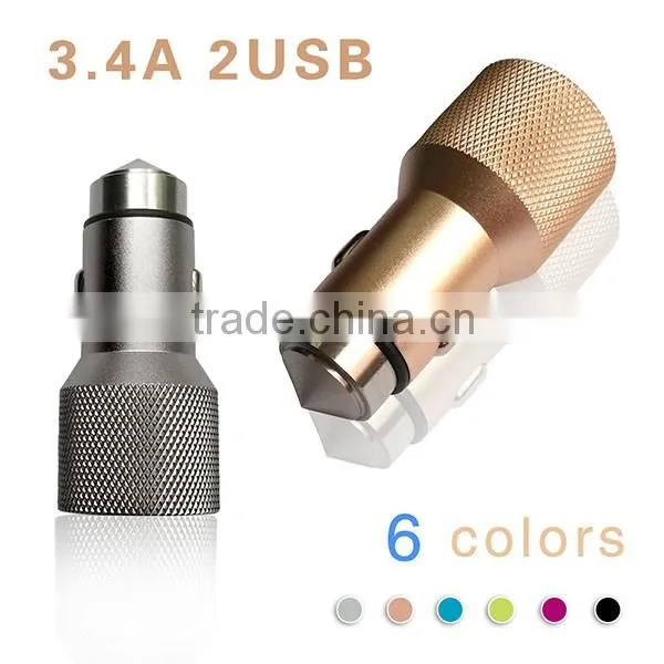 USB Car Charger Adapter 2 Port 3.1A For iPhone Samsung Galaxy HTC