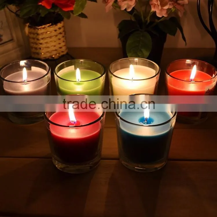 Frosted round scented candle in glass jar/aroma candle/perfume candle