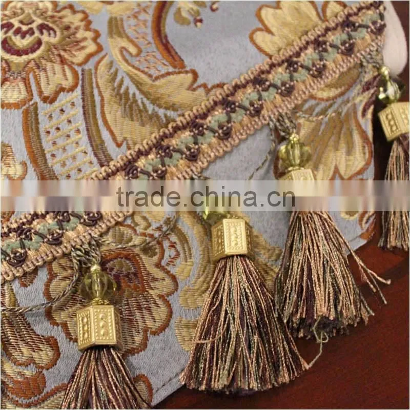 customized size european palace style elegant flower fabric table runners
