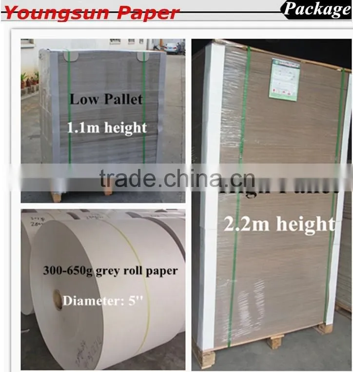 guangzhou good stiffness grey cardboard for funiture covering paper