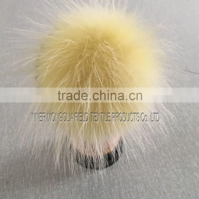 Fashion Thicken Large Fur Ball Beanie Bobble Ski Hat