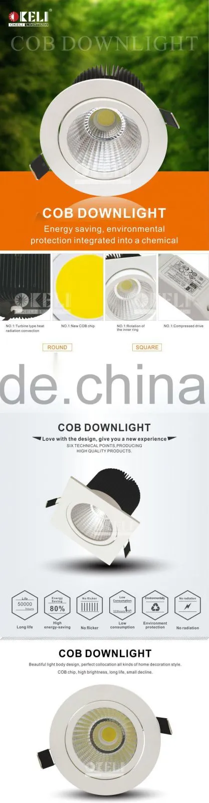 Recessed led downlight,adjustable led downlight with BIS driver