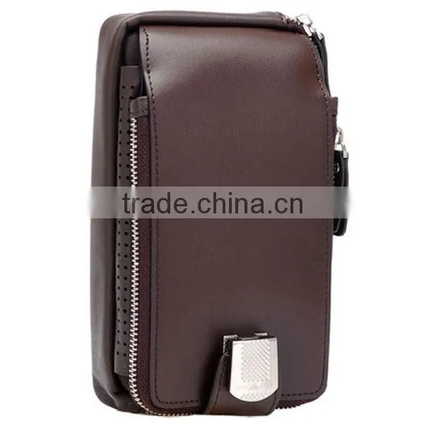 2014 high end men mobile phone wallet case leather cell phone wallet
