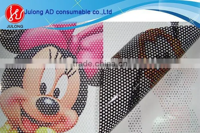 Multifunctional Perforated one way vision 160g one way vision window screen perforated vinyl customized size