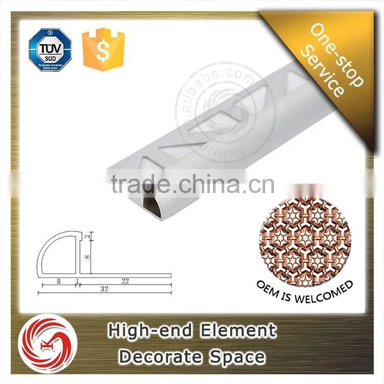Quality and quantity assured aluminium quarter round tile trim aluminium metal tile trim