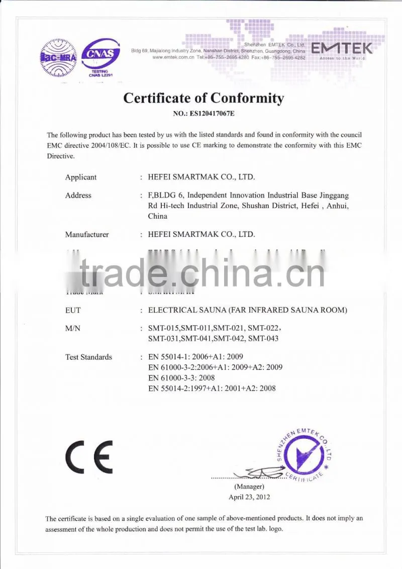 hot sale portable far infrared ozone sauna