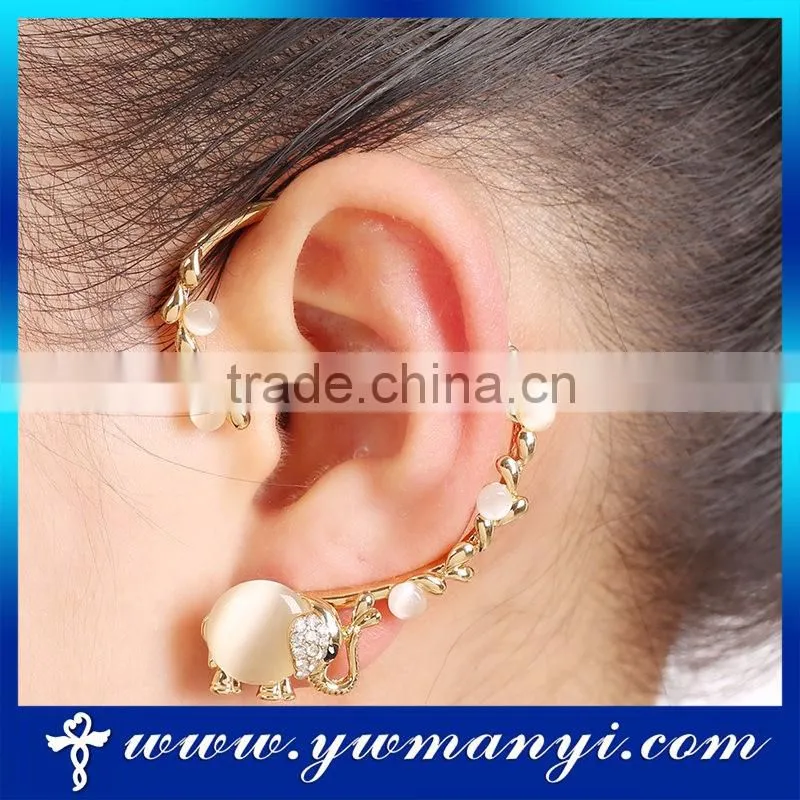 hot selling high quality five workmanship popular cheap opals alloy ear cuff