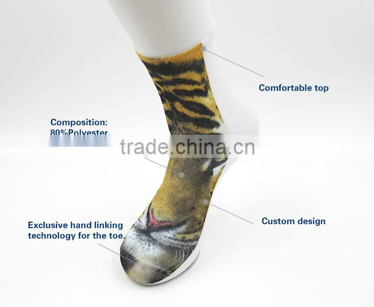 Wholesale custom digital print screen printed socks