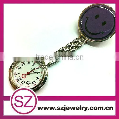 angle smile purple heart shape nurse fob watch for sale