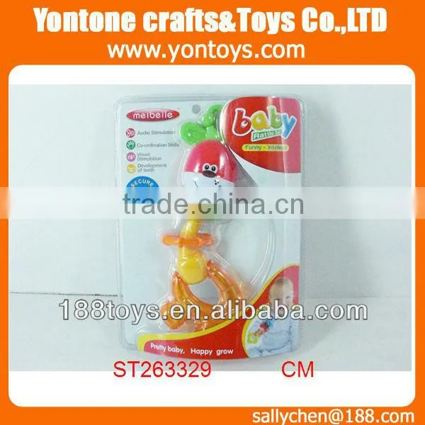 plastic funny toy baby rattle set