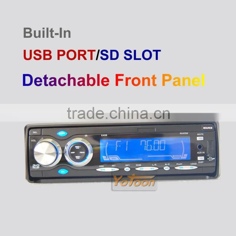 1 Din Detachable Front Panel DVD/VCD/MP3/CD Player