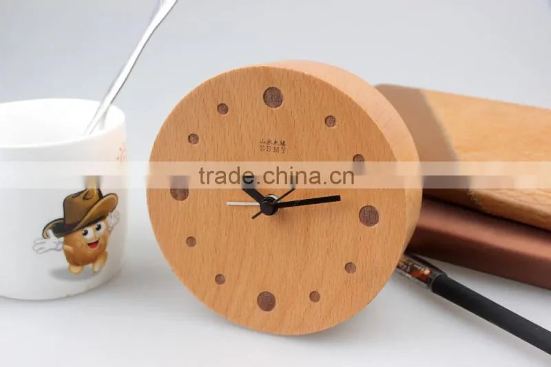 Shanshui wooden desktop clock with alarm function, DRZ005