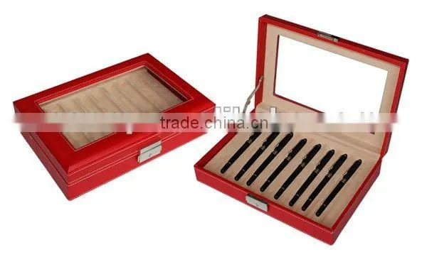 8pens display PU Leather pen box