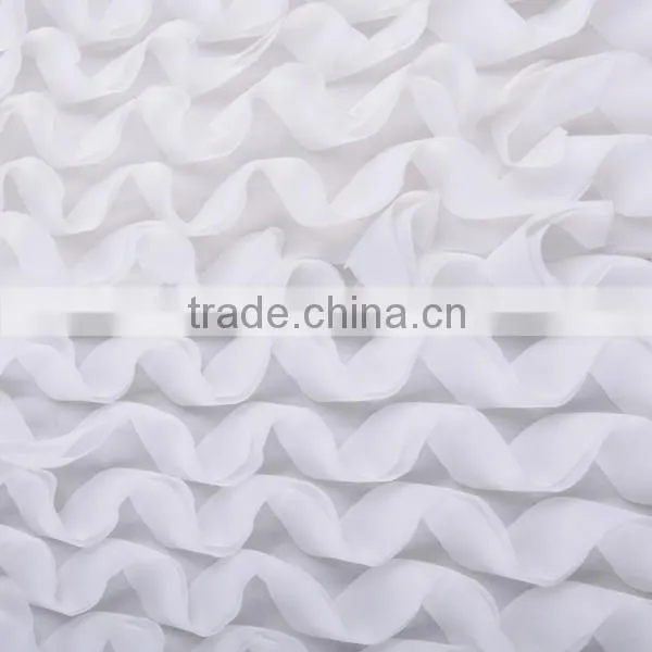 elegant shape ripple chiffon lace embroidery for girl dress