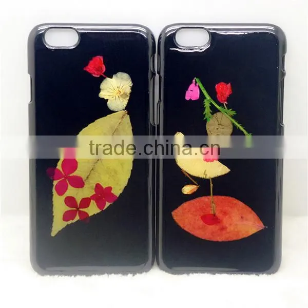 3D DIY custom Flower phone case for iphone 6, flower grass flip phone case, flower leaf phone cover for iphone