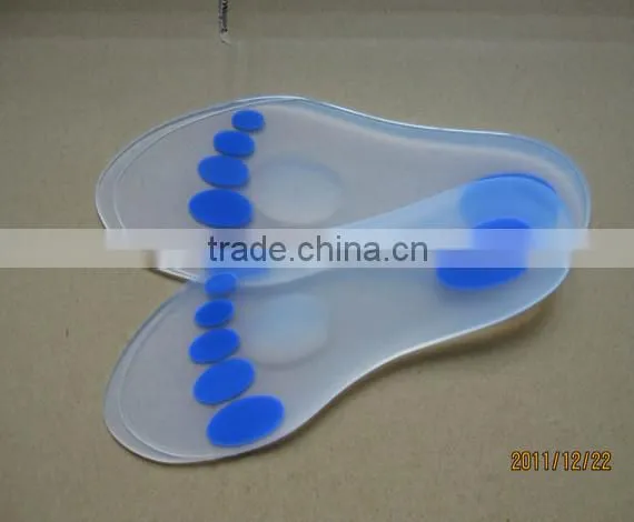 Magnet therapy transparent comfortable silicone insoles good quality