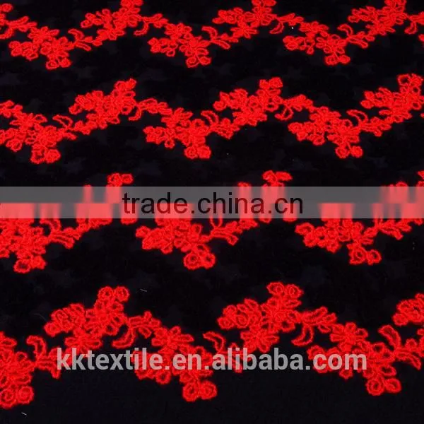 New item 100% polyester knitting wool wave pattern fabric for dress