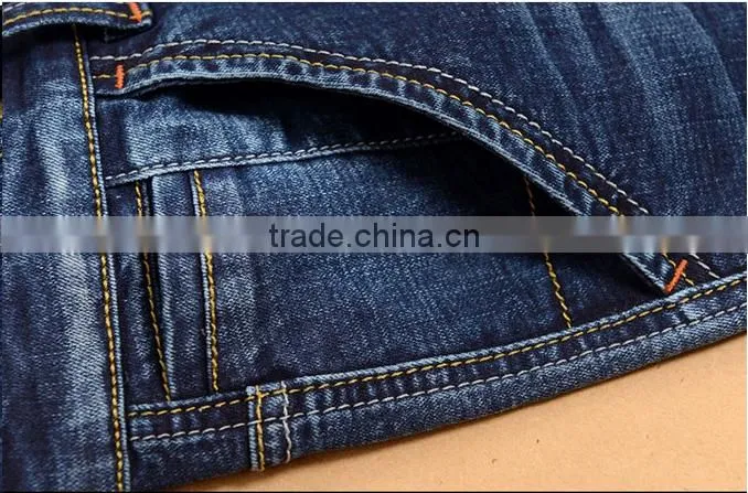 Fashion Straight Slim Jeans Classic Denim Trousers Fall Winter Elastic Long Pants Quality Trousers