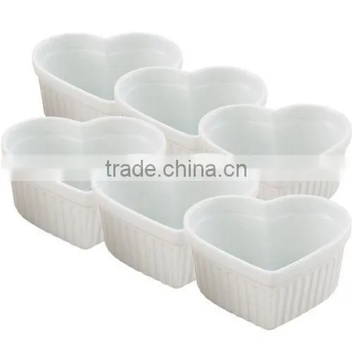 ceramic heart shaped baking cups, heart shaped cupcake cups