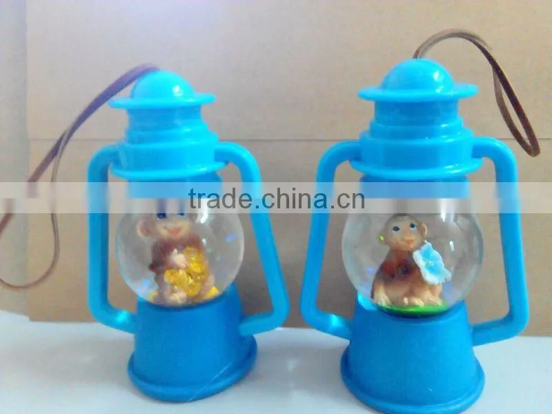 Globe Diameter 45mm Cartoon Monkey Led Light Water Globe Polyresin Cheap Decorative Hanging Lanterns