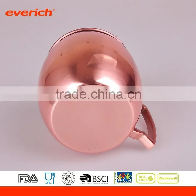 Everich Spray Painted Stainless Steel Copper Moscow Mule Mug with Creative Design
