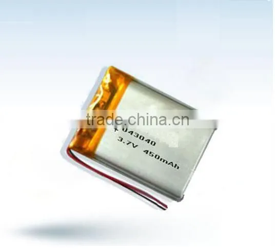 3.7v 450mah li-ion polymer battery/043040 battery