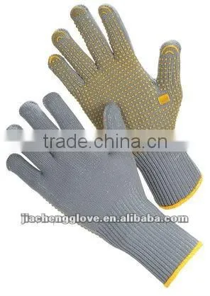 JS808/N pvc dot gloves, pvc dot cotton glove
