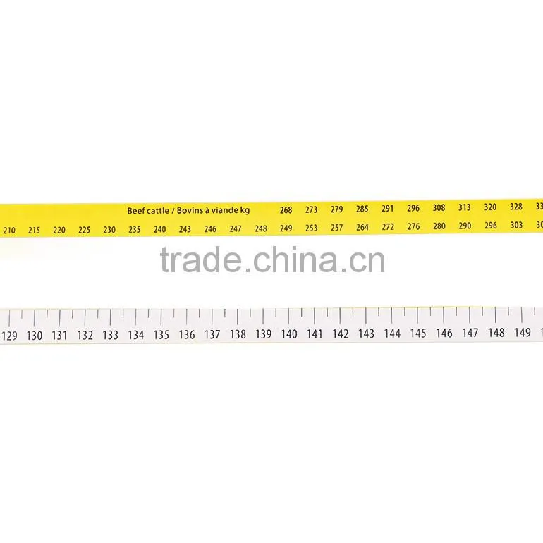 Professional Measuring Tool Green Color Customized Farm Cow Measuring Tape for Animal by OEM Service