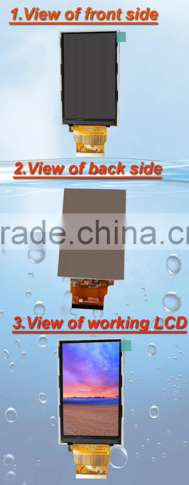 3.0inch 240*400 MCU interface tft outdoor transflective screen