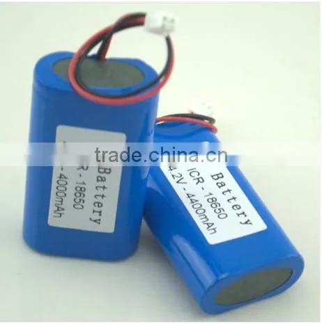 4400mAh to 5200mAh rechargeable lithium 4.2v battery pack